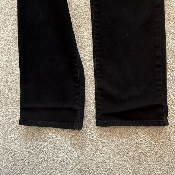 Levi’s 505 Straight Leg Mid-Rise Stretch Black Wash Denim Jeans Women Size 4M - Picture 6 of 12